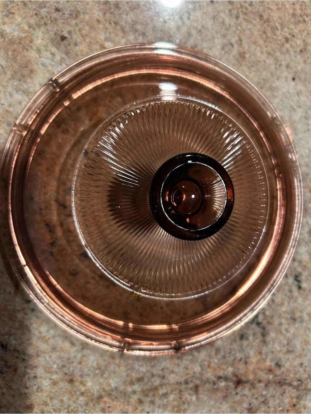 Pyrex #V-1-C 5.75” Cranberry Amethyst Glass lid fits Visions V30B 1Qt 24oz dish